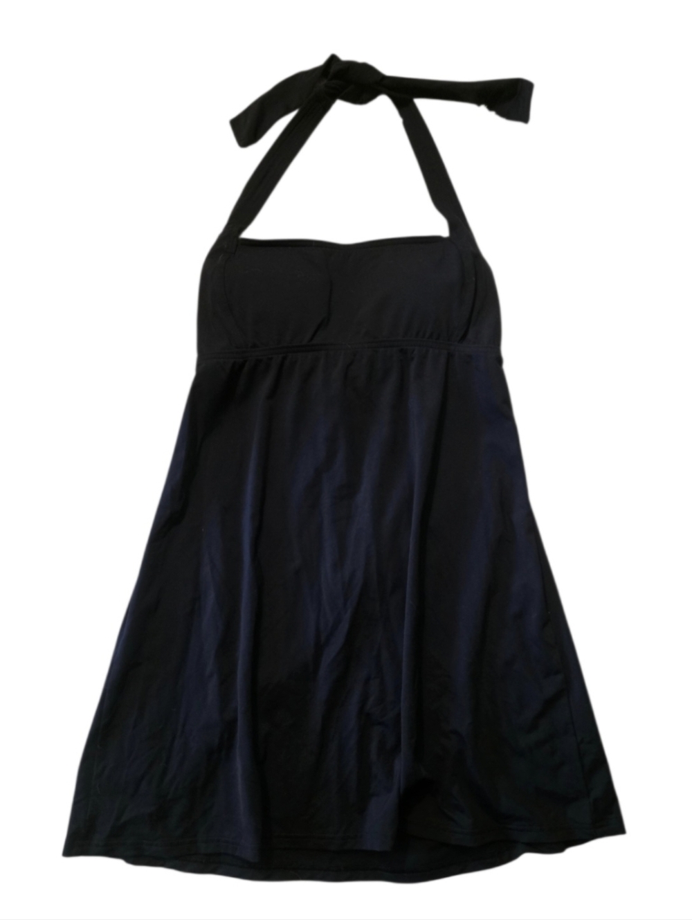 EUC Lands' End Black Swim Dress. Worn once. Built in bra w/pads. Halter type top
